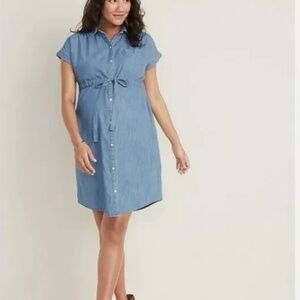 Old Navy Chambray Maternity Dress